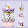 R HOME STORE Music Box Building Toys, Rotating Carousel DIY Building Block for Girls and Boys 6-12 Years Old, 874 pcs, STEM Construction Toy Valentine for Adults and Aged 8 9 10 11 12 Kids view 3