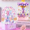R HOME STORE Music Box Building Toys, Rotating Carousel DIY Building Block for Girls and Boys 6-12 Years Old, 874 pcs, STEM Construction Toy Valentine for Adults and Aged 8 9 10 11 12 Kids view 4