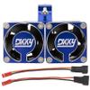 DKKY RC Motor Cooling Fan Heatsink 20000 RPM 54-58mm Ajustable Mount for ARRMA Axial 1/5 1/6 1/7 RC Models with 1717 5687 56113 2028 Motor (Blue) view 1