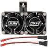 DKKY RC Motor Cooling Fan Heatsink 20000 RPM 54-58mm Ajustable Mount for ARRMA Axial 1/5 1/6 1/7 RC Models with 1717 5687 56113 2028 Motor (Black) view 1