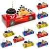 Lincia 12 Pieces Race Car Party Food Boxes Car Birthday Party Supplies Food Trays with Snack and Drinks Boxes and One Pack Checkered Napkin for Birthday Race Themed Supplies view 1
