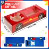 Lincia 12 Pieces Race Car Party Food Boxes Car Birthday Party Supplies Food Trays with Snack and Drinks Boxes and One Pack Checkered Napkin for Birthday Race Themed Supplies view 2