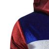 Maiyifu-GJ Men's Color Block Hooded Velour Jacket Casual Long Sleeve Velvet Velour Hoodies Retro Hip Hop Sweatshirt Pullover (Red,Medium) view 3
