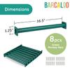 Barcaloo Playground Equipment Monkey Bars Playset Attachment for Backyard - Set of 8 Green Powder Coated Indoor Monkey Bars Set for Kids with Mounting Plates, 16 1/2 Inches Long view 2