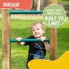 Barcaloo Playground Equipment Monkey Bars Playset Attachment for Backyard - Set of 8 Green Powder Coated Indoor Monkey Bars Set for Kids with Mounting Plates, 16 1/2 Inches Long view 4