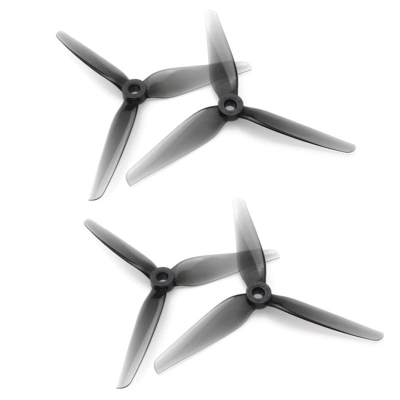 KEYESMINER Drone Accessories for HQProp R35 Original 5.1x3.5x3 5.1inch 3-Blade PC Propeller 5mm Shaft Gray and Red for RC Freestyle 5inch Racing Drones Parts DIY for HQProp R35 Replaceable