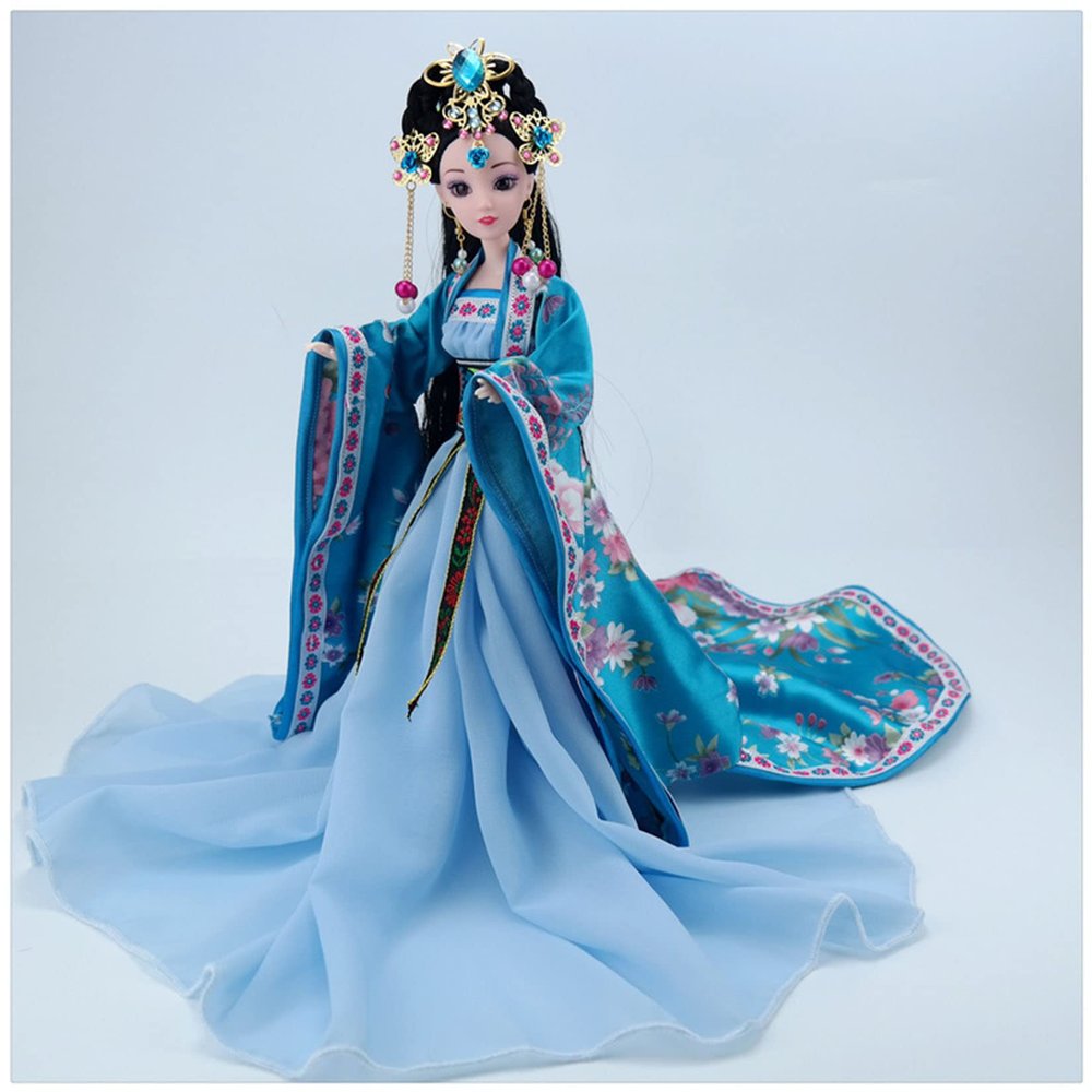 Jayiaine Doll Realistic 3D Dancer Oriental Doll Chinese Antique Collectible Decoration Belly Dancer Doll for Play House Accompany Holiday Christmas Day Birthday Gift,E
