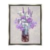 Stupell Industries Mixed Purple Bouquet Full Rose Wildflower Blooms Floating Framed Wall Art, Design By Ziwei Li view 1
