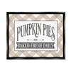 Stupell Industries Pumpkin Pies Baked Fresh Seasonal Tartan Sign Floating Framed Wall Art, Design By Lettered and Lined view 1