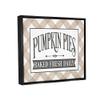 Stupell Industries Pumpkin Pies Baked Fresh Seasonal Tartan Sign Floating Framed Wall Art, Design By Lettered and Lined view 2