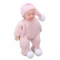 SPYMINNPOO Dolls House Sleeping Baby,Dollhouse Porcelain Baby 1:12 Scale Mini Sweater Dollhouse Miniature Newborn Figure Children's Toys Humanoid Doll