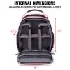 USA Gear Compact Drone Backpack - RC Quadcopter Drone Case Fits DJI Mini 4K, DJI Mini 3, AVIALOGIC, Controller & more Compact Quadcopters - Customizable Interior, Weather Resistant Exterior (Red) view 2