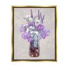 Stupell Industries Mixed Purple Bouquet Full Rose Wildflower Blooms Floating Framed Wall Art, Design By Ziwei Li view 1