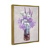 Stupell Industries Mixed Purple Bouquet Full Rose Wildflower Blooms Floating Framed Wall Art, Design By Ziwei Li view 2