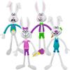 ArtCreativity Bendable Easter Bunny Figurines, Set of 8, Fidget Toys with 4 Colorful Designs, Fidget Toys for Kids for Stress Relief, Great as Easter Basket Stuffers, and Giveaways view 1