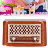 Dollhouse Furniture, 1:12 Miniature Exquisite Wooden Alloy Radio, Classic Exquisite Cute Miniature Radio Model, Dollhouse Decoration Accessories view 3