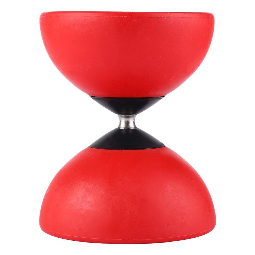 Diabolo, Triple Bearing Diabolo Set Chinese Yoyo with Coloured Diablolo Sticks (Red)