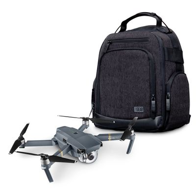 USA Gear Compact Drone Backpack - RC Quadcopter Drone Case Fits DJI Mini 4K, DJI Mini 3, AVIALOGIC, Controller & more Compact Quadcopters - Customizable Interior, Weather Resistant Exterior (Black)