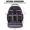 USA Gear Compact Drone Backpack - RC Quadcopter Drone Case Fits DJI Mini 4K, DJI Mini 3, AVIALOGIC, Controller & more Compact Quadcopters - Customizable Interior, Weather Resistant Exterior (Black) view 2