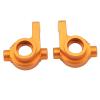 RC Suspension Arm Steering Assembly Set, Aluminium Alloy High Strength Shock Absorptio RC Metal Upgrade Parts Kit Compatible for Racing 10 1/10(Orange) view 2
