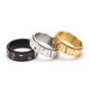 DouuYuhet Dice Poker Spinner Ring for Men Woman - Titanium Steel Playing Cards Rotable Fidget Rings Relieve Stress Stainless Steel Rings Gold Silver Black 8mm Wide (Black Dice, 9) view 4