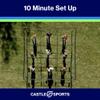 9 Square Caste Squares Pro Game Set - Outdoor, Giant, Portable Adjustable Metal Frame & Quick Net Setup - Backyard, Beach, School, Camp, Lawn, Yard Games Fun Activity fo Teens & Adults view 3