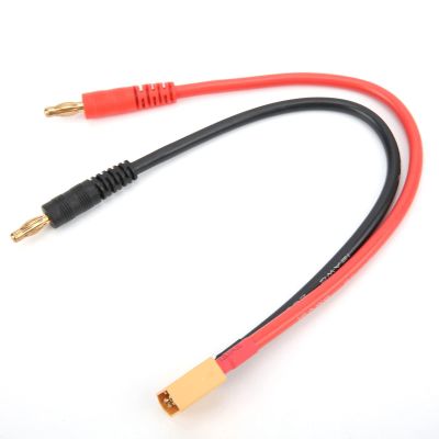 22cm XT60 Male Connector to 4mm Banana Plug Cable 12AWG Adapter Cable for B6 LiPo Battery Charger