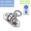 Stainless Steel Heavy Duty Swing Hanger 180+360 Ceiling Swing Mount Free Swivel Swing Hook Swing Hardware Kit for Yoga Swing Hammock Chair Porch Swing Sets Heavy Punching Bag 1500 LB Capacity view 2