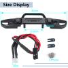 MORLORDY RC Front Bumper with Lights Body Protection for 1/24 RC Crawler Car SCX24 Upgrades Bronco AXI00006 Accessories view 3