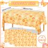 4 Pcs Stay Groovy Tablecloth Retro Hippie Boho Party Table Covers Daisy Flower Bohemian Rainbow Tablecloths Disposable Waterproof Table Cover 60s Theme Birthday Party Decor Supplies (54 x 108 Inch) view 2
