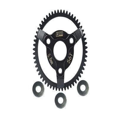 GPM Upgrades Carbon Steel Spur Gear0.8/56T,48P/86T,15T+56T,15T+86T for 1/10 2WD F-150 SVT Raptor58064-2& 2WD Bandit XL-5 Buggy & Bandit Vxl Brushless Buggy & 2WD Slash RC Cars (black-56T)