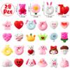 Haooryx Valentine's Day Greeting Gifts Cards with Mochi Squishy Toys - 28Pcs Mini Kawaii Heart Rose Stress Relief Squishy Sets for Kids Valentine's Day School Classroom Prize Party Favor Gift Exchange view 2