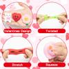 Haooryx Valentine's Day Greeting Gifts Cards with Mochi Squishy Toys - 28Pcs Mini Kawaii Heart Rose Stress Relief Squishy Sets for Kids Valentine's Day School Classroom Prize Party Favor Gift Exchange view 4