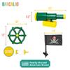 Barcaloo Playground Equipment Bundle Set with Kids Pirate Telescope, Pirate Steering Wheel & Flags, Jungle Gym Playset Accessories for Backyard Swings, Playground Set for Backyards view 2