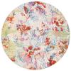 SAFAVIEH Washable Rug Paint Brush Collection - 6'7" Round, Blue & Blush Pink, Slip Resistant & Easy to Clean, Ideal for Living Room, Bedroom, Nursery, Kids Playroom, Dining Space (PTB159M) view 3
