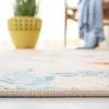 SAFAVIEH Washable Rug Paint Brush Collection - 6'7" Round, Blue & Blush Pink, Slip Resistant & Easy to Clean, Ideal for Living Room, Bedroom, Nursery, Kids Playroom, Dining Space (PTB159M) view 4