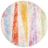 SAFAVIEH Washable Rug Paint Brush Collection - 6'7" Round, Pink & Blue, Slip Resistant & Easy to Clean, Ideal for Living Room, Bedroom, Nursery, Kids Playroom, Dining Space (PTB173U) view 2