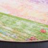 SAFAVIEH Washable Rug Paint Brush Collection - 6'7" Round, Pink & Blue, Slip Resistant & Easy to Clean, Ideal for Living Room, Bedroom, Nursery, Kids Playroom, Dining Space (PTB173U) view 3