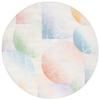 SAFAVIEH Washable Rug Paint Brush Collection - 6'7" Round, Blue & Purple, Slip Resistant & Easy to Clean, Ideal for Living Room, Bedroom, Nursery, Kids Playroom, Dining Space (PTB187M) view 3