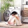 SAFAVIEH Washable Rug Paint Brush Collection - 6'7" Round, Pink & Blue, Slip Resistant & Easy to Clean, Ideal for Living Room, Bedroom, Nursery, Kids Playroom, Dining Space (PTB189U) view 2