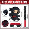 Karate Ninja Piata Ninja Birthday Party Supplies with Piata Stick Confetti and Blindfold, Warrior Birthday Party Decor for Adults Game Black(13 x 13 x 3 Inch, Vivid Style) view 3
