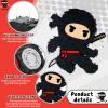 Karate Ninja Piata Ninja Birthday Party Supplies with Piata Stick Confetti and Blindfold, Warrior Birthday Party Decor for Adults Game Black(13 x 13 x 3 Inch, Vivid Style) view 4