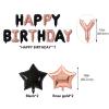 18th Birthday Decorations for Girls, Black Rose Gold 18th Happy Birthday Banner Jumbo Number 18 Star Foil Balloons 18th Birthday Latex Confetti Balloon for Girl Her 18 Years Old Birthday Party(18th) view 4