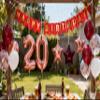 20th Birthday Party Decorations Rose Gold for Women, Happy Birthday Banner Rose Red Number 20 Balloons Star Foil Balloons 20th Birthday Confetti Balloons for Girls 20 Years Old Birthday Party(20th) view 2