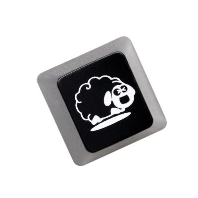 KPREPUBLIC Novelty Shine Through Keycaps ABS Etched Back lit Black red r1 ESC The Cute Sheep Sheep Sheep (Black ESC Sheep B x1)