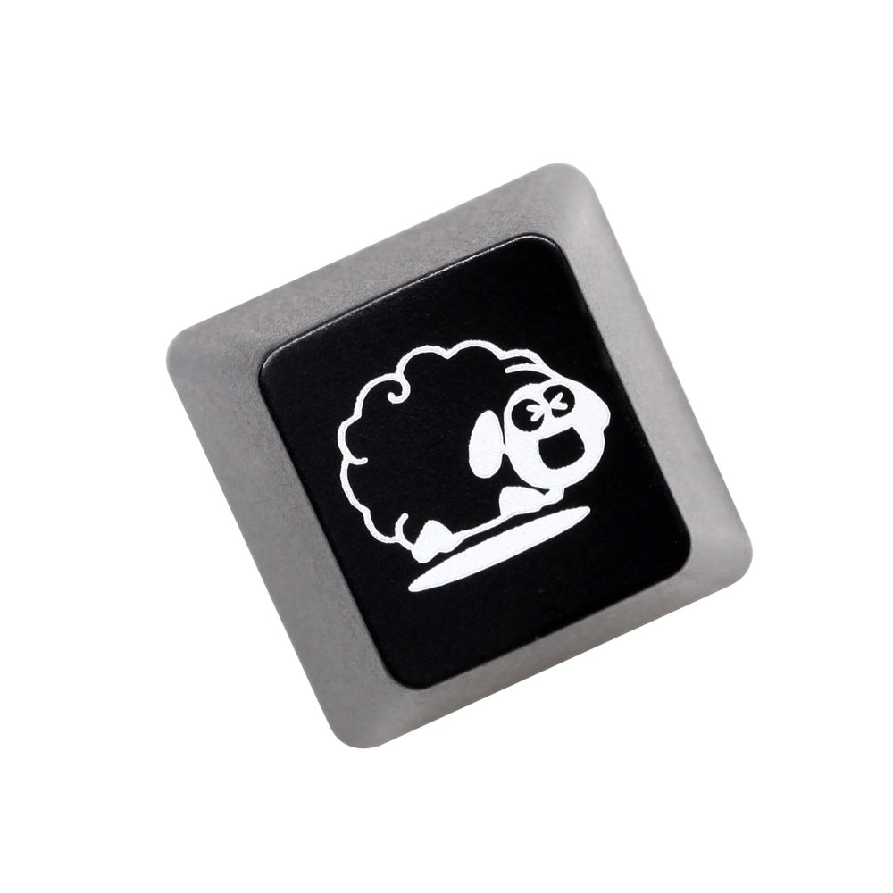 KPREPUBLIC Novelty Shine Through Keycaps ABS Etched Back lit Black red r1 ESC The Cute Sheep Sheep Sheep (Black ESC Sheep B x1)
