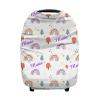 Personalized Colorful Rainbow Baby Car Seat Covers with Name, Custom Nursing Cover Breastfeeding for Babies, Carseat Canopy for Boys and Girls, Infant Stroller Cover, Breathable Carseats Cover view 1