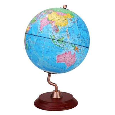 CEMU Classic Globe Elegant Wooden Basic S -Shaped Design World Geophysic Geographical Environment Children's Adult Office Decoration Earth Children and Adults