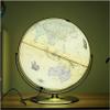 Classic Globe Elegant Large -Scale Lighting Led World Earth Lantern, Antique Global Meter with Silver Frame 42 Cm/16.5 Inches Diameter Children and Adults view 1