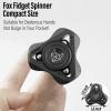 FREELOVE Clicking Sound Metal Fidget Spinners for Adults, Steel and Glow Balls Replaceable, Small Tri Figette Toys, Premium High Speed Long Spin Bearings, Stainless Steel CNC, Stone Black view 2